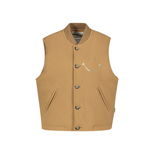 CAMEL FLEECE VEST