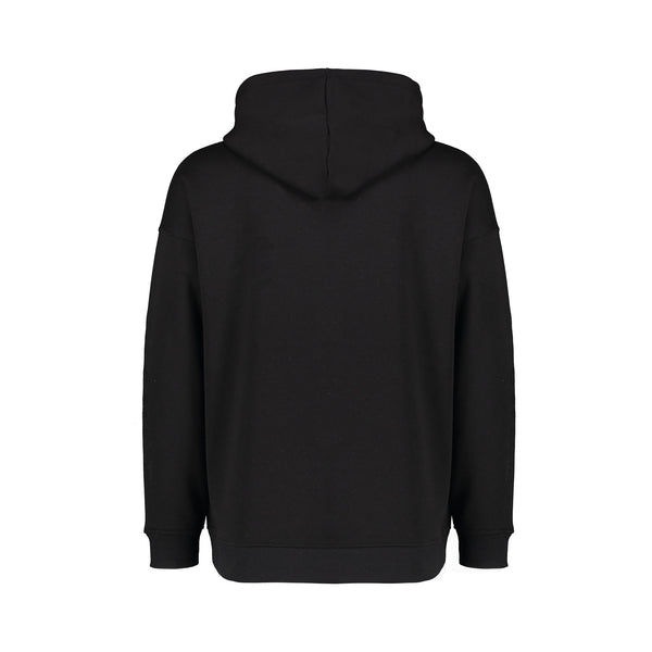 Black Hoddie with smile pearl pin
