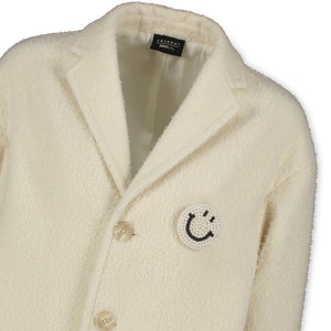 WHITE BRUSHED PEARL COAT