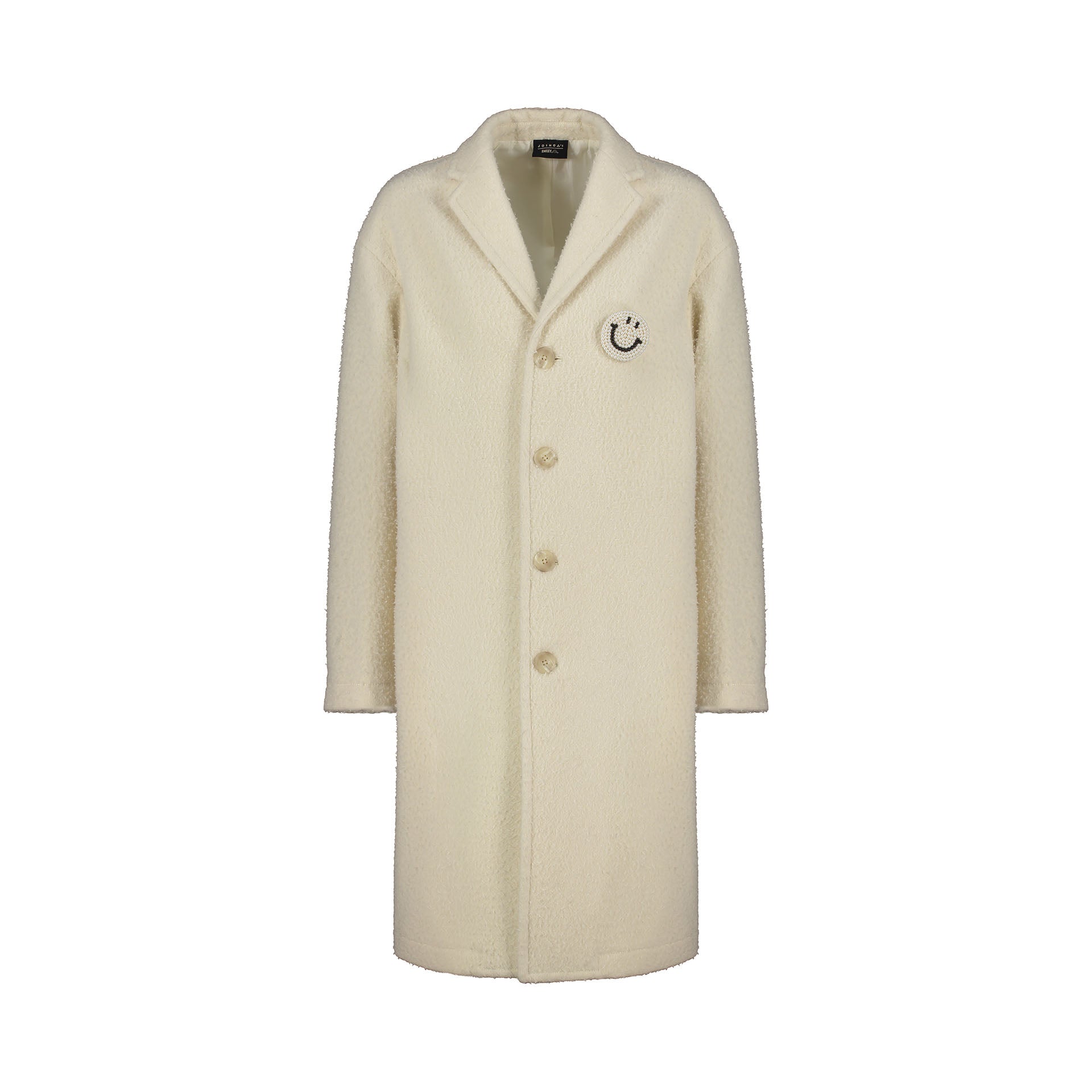 WHITE BRUSHED PEARL COAT