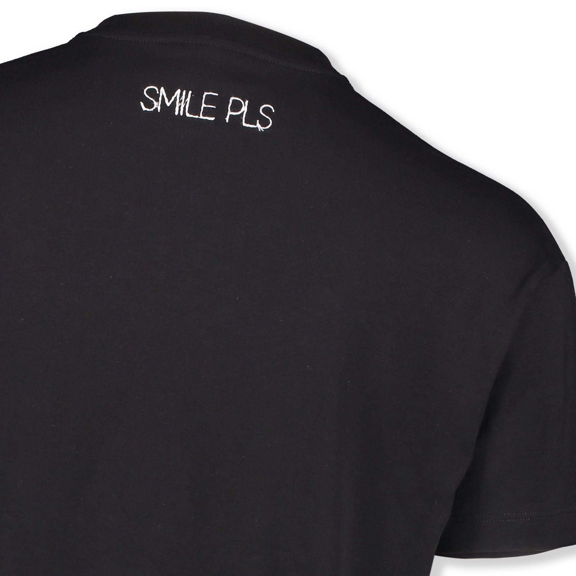 BLACK EMBROIDERY T-SHIRT