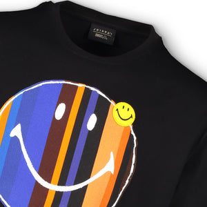 BLACK STRIPED SMILE TS