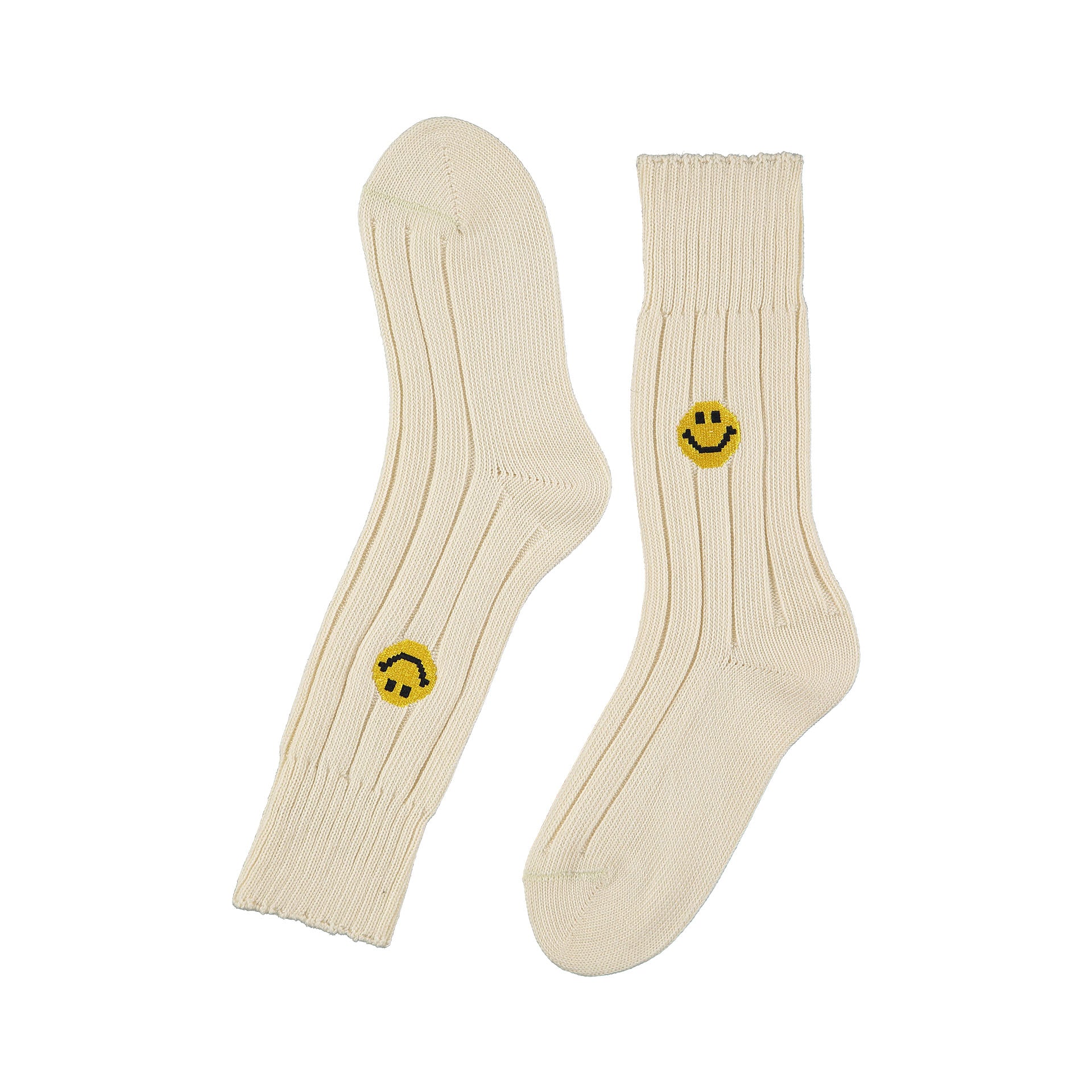 CREAM PIXEL SOCKS