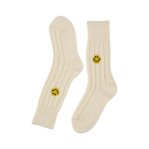 CREAM PIXEL SOCKS