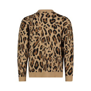 LEOPARD SMILEY CREWNECK