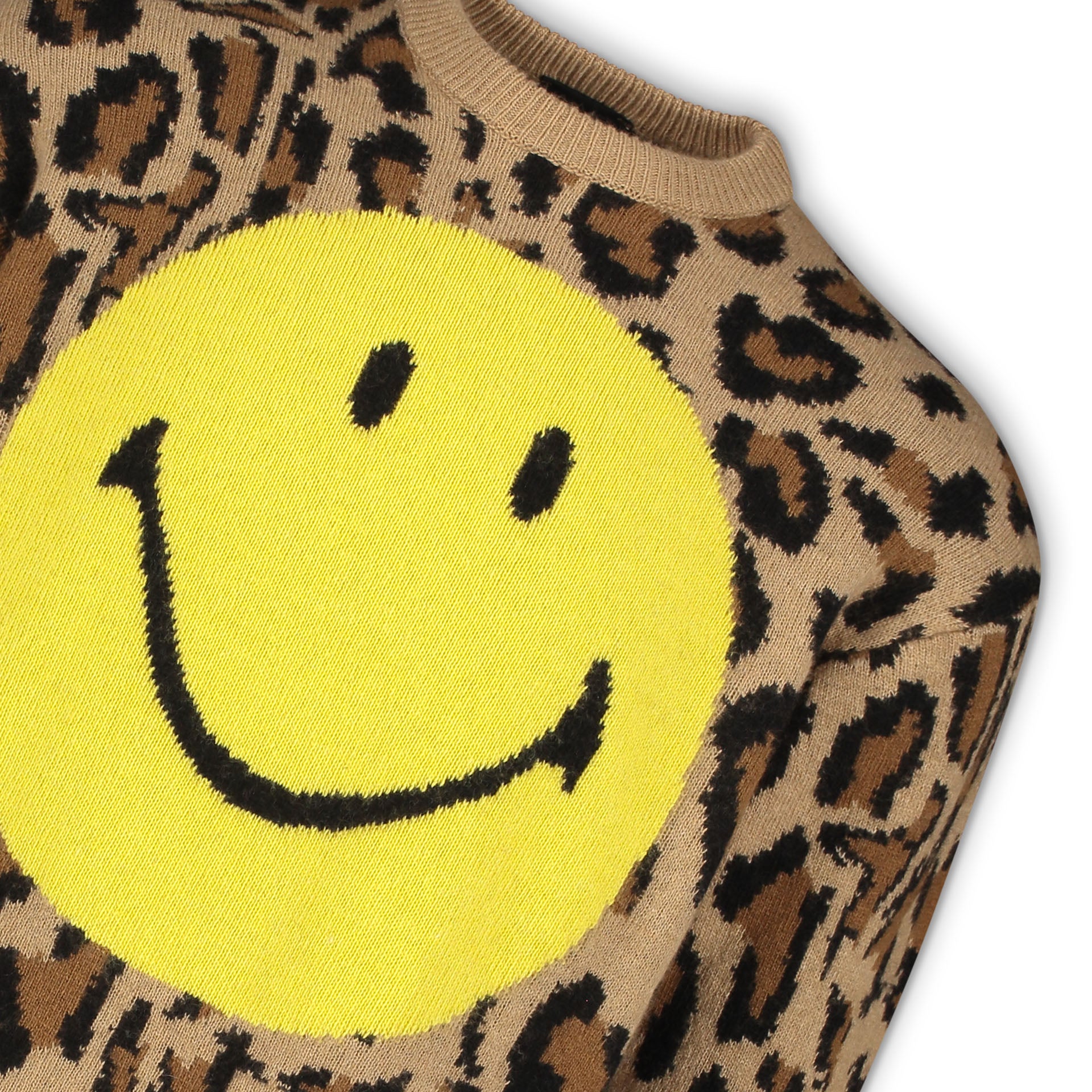 LEOPARD SMILEY CREWNECK