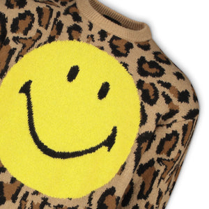 LEOPARD SMILEY CREWNECK