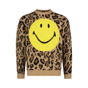 LEOPARD SMILEY CREWNECK