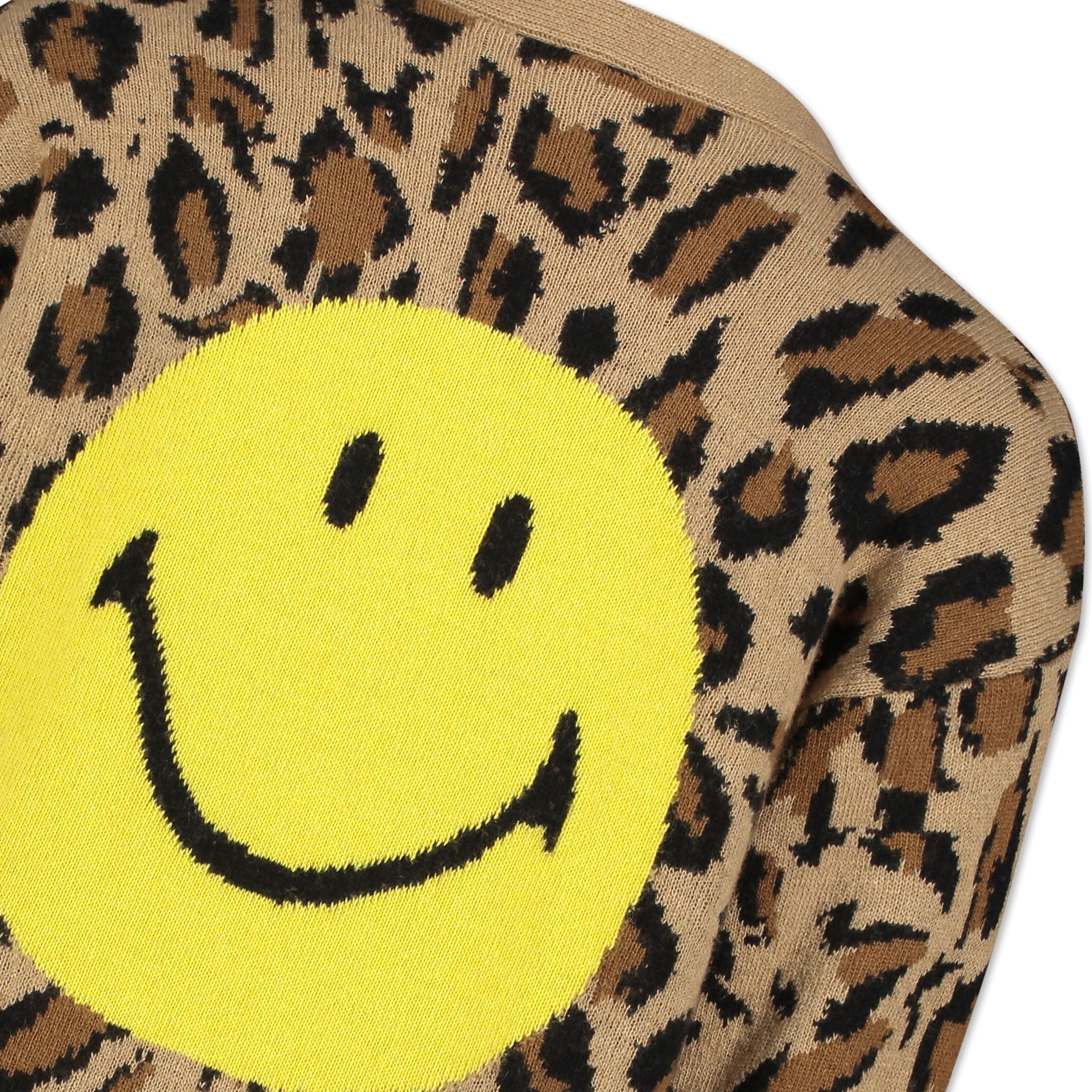 LEOPARD SMILEY CARDIGAN