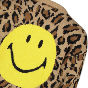LEOPARD SMILEY CARDIGAN