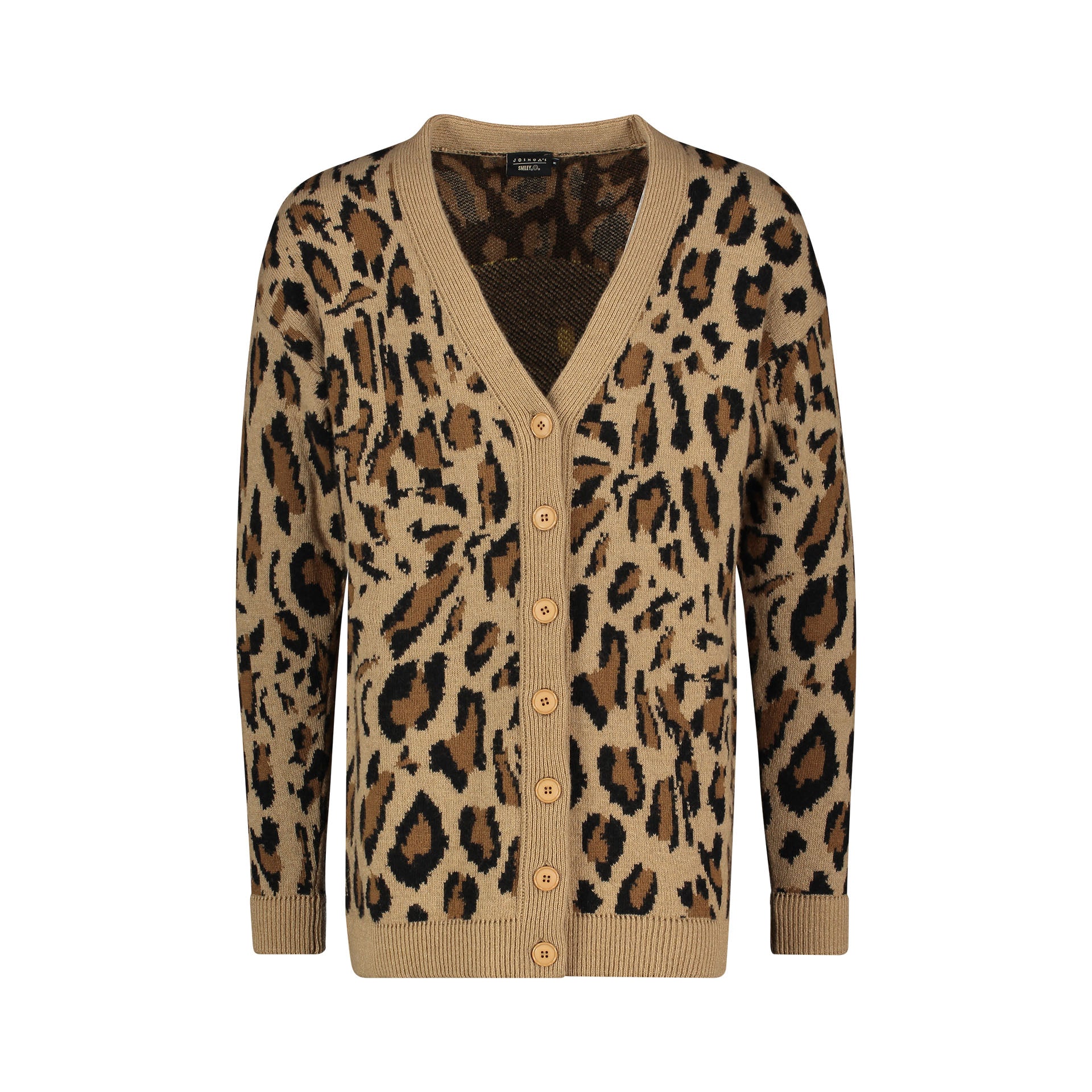 LEOPARD SMILEY CARDIGAN