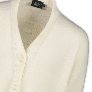 CREAM LUREX CARDIGAN