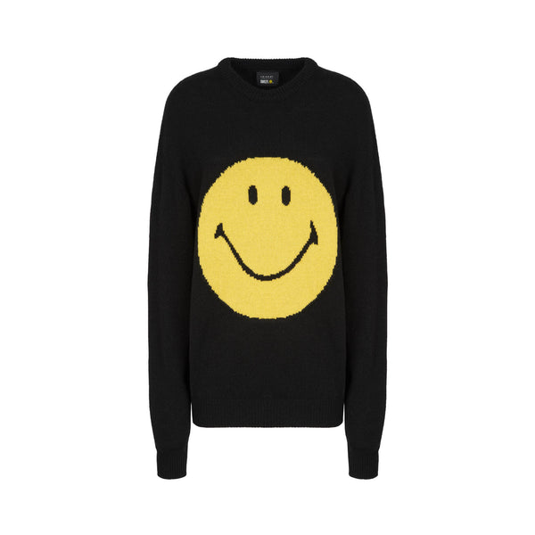 BLACK SMILEY SWEATER