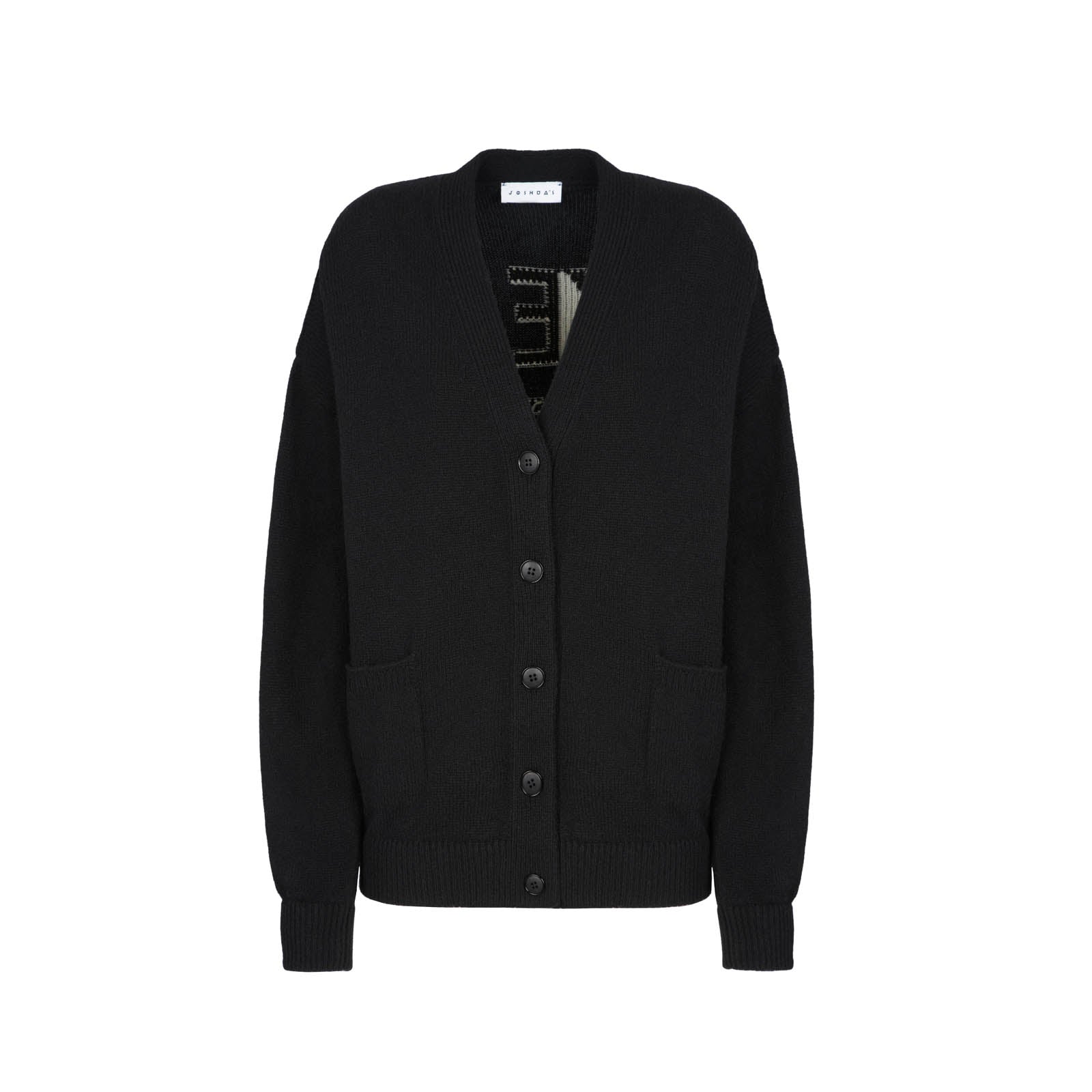 BLACK SMILEY CARDIGAN