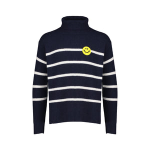 NAVY FISHERMAN TURTLENECK