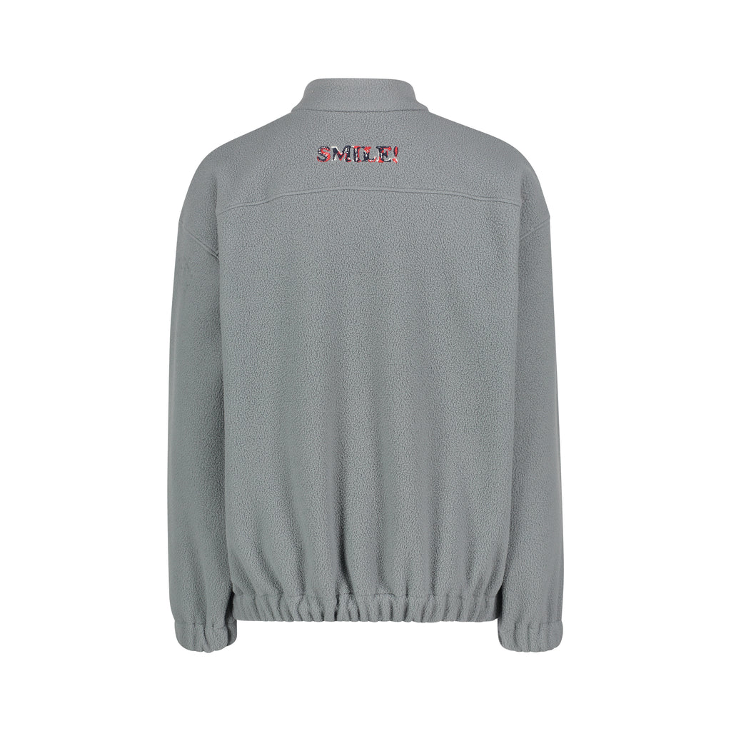 GREY FLEECE ZIP UP