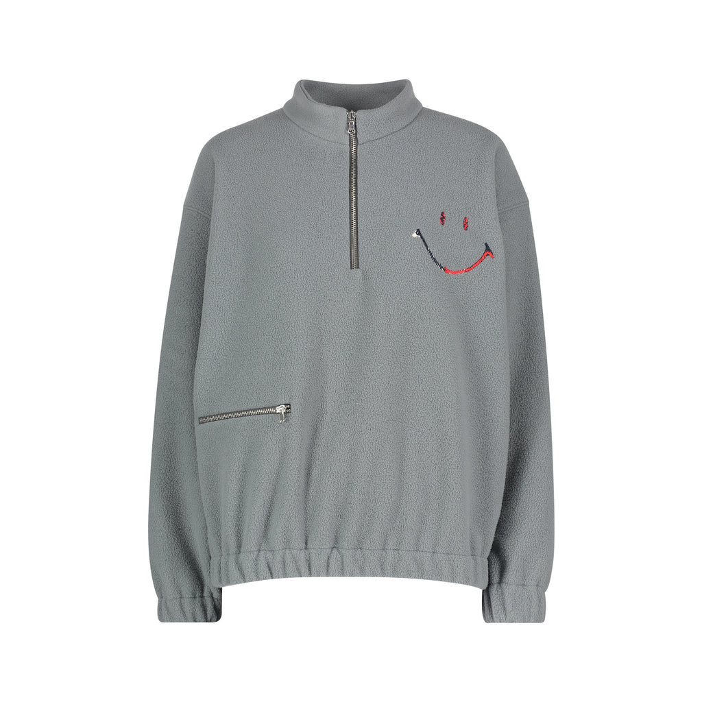 GREY FLEECE ZIP UP