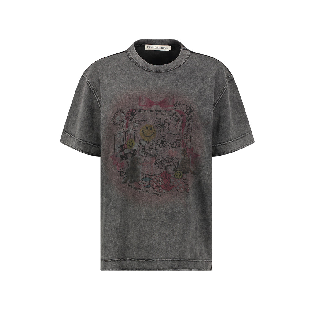 MARBLE CAT TEE