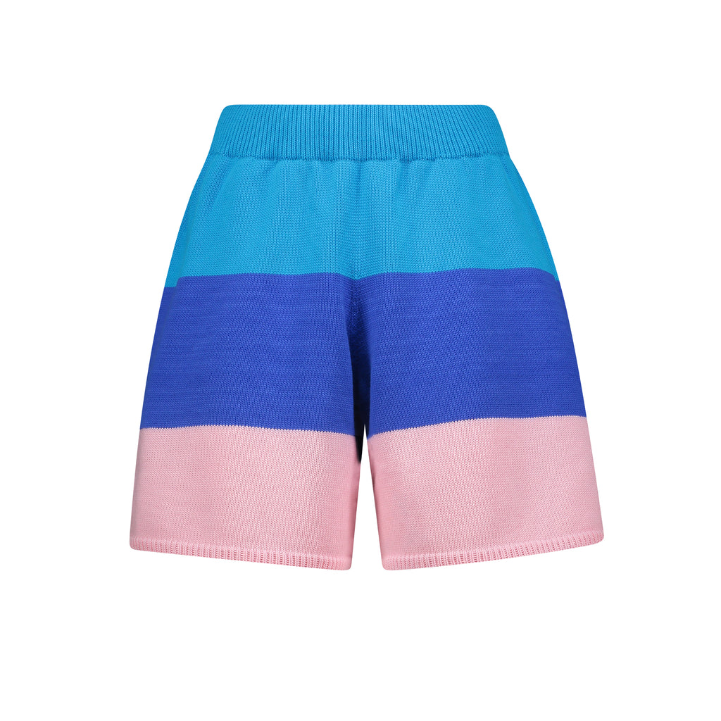 PANTALONES CORTOS CON LOGO A RAYAS