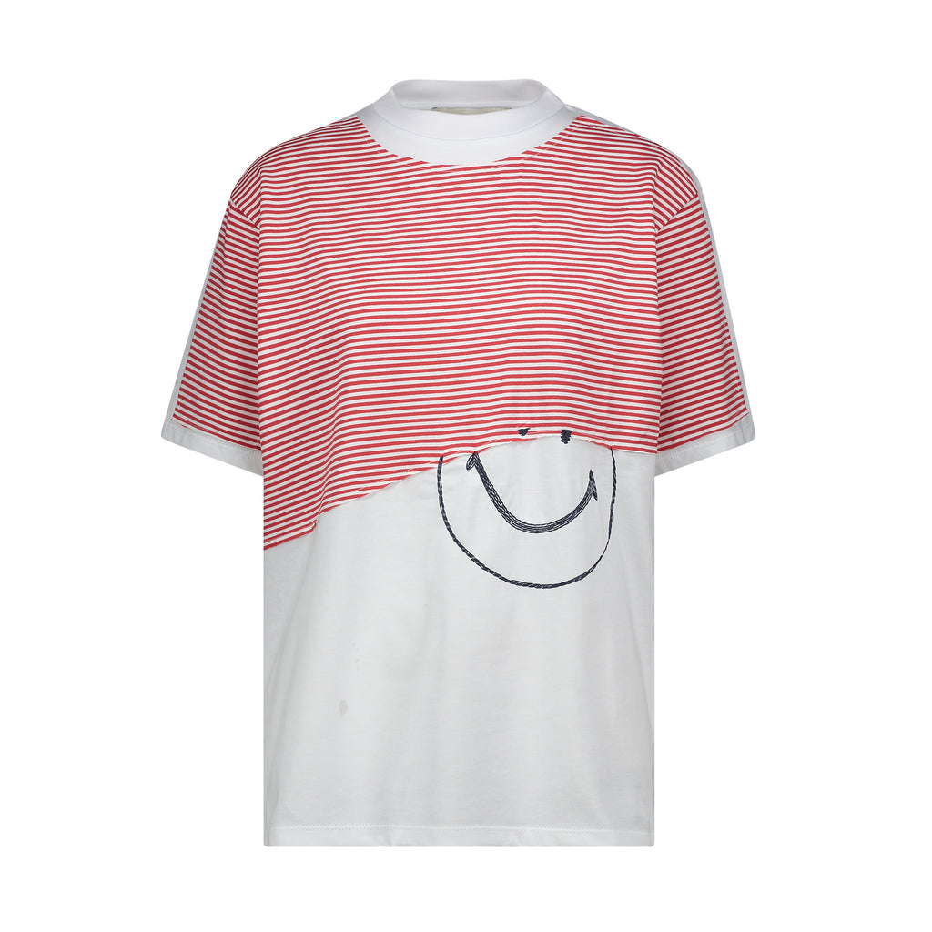STRIPED CUT OUT TEE