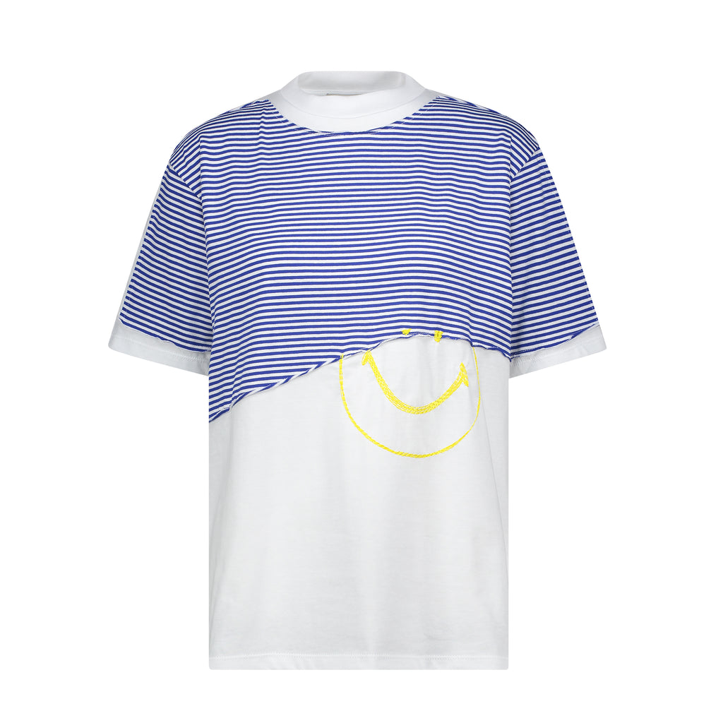 STRIPED CUT OUT TEE