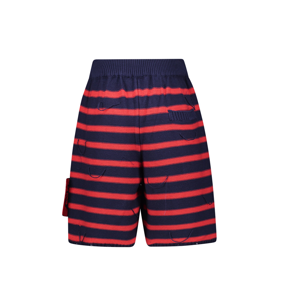 SHORTS CON ESTAMPADO DE LANGOSTAS A RAYAS