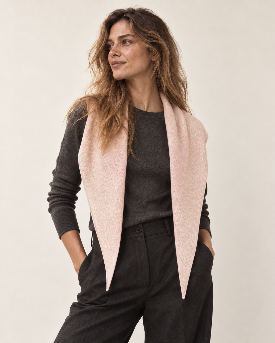 PINK BANDANA SCARF