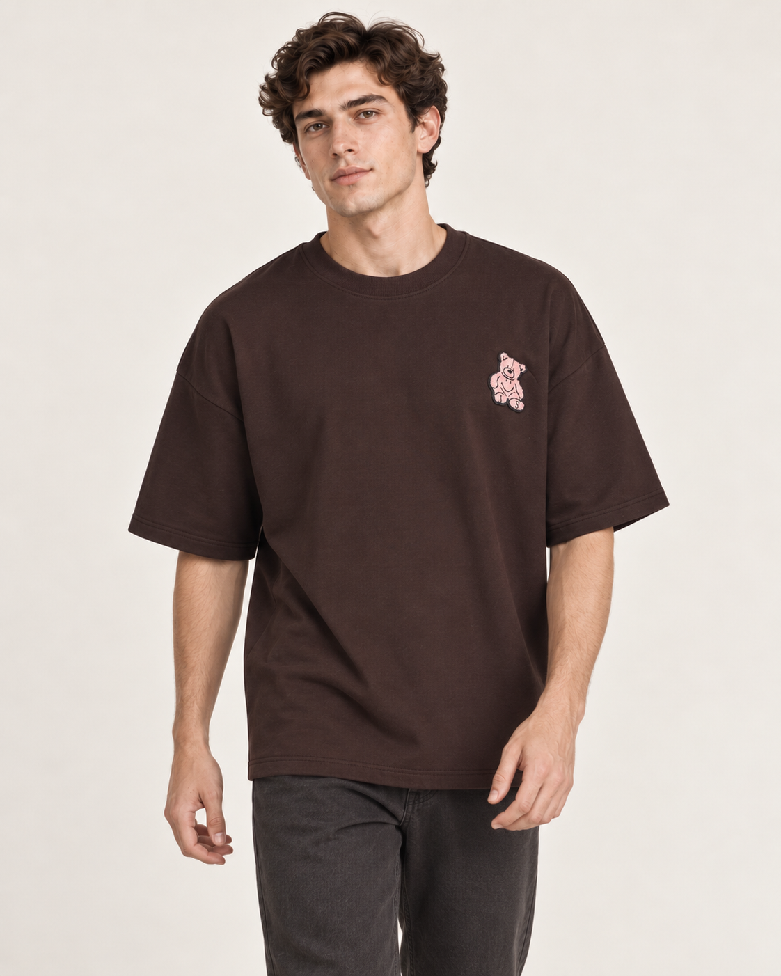 BROWN BEAR PATCH TEE