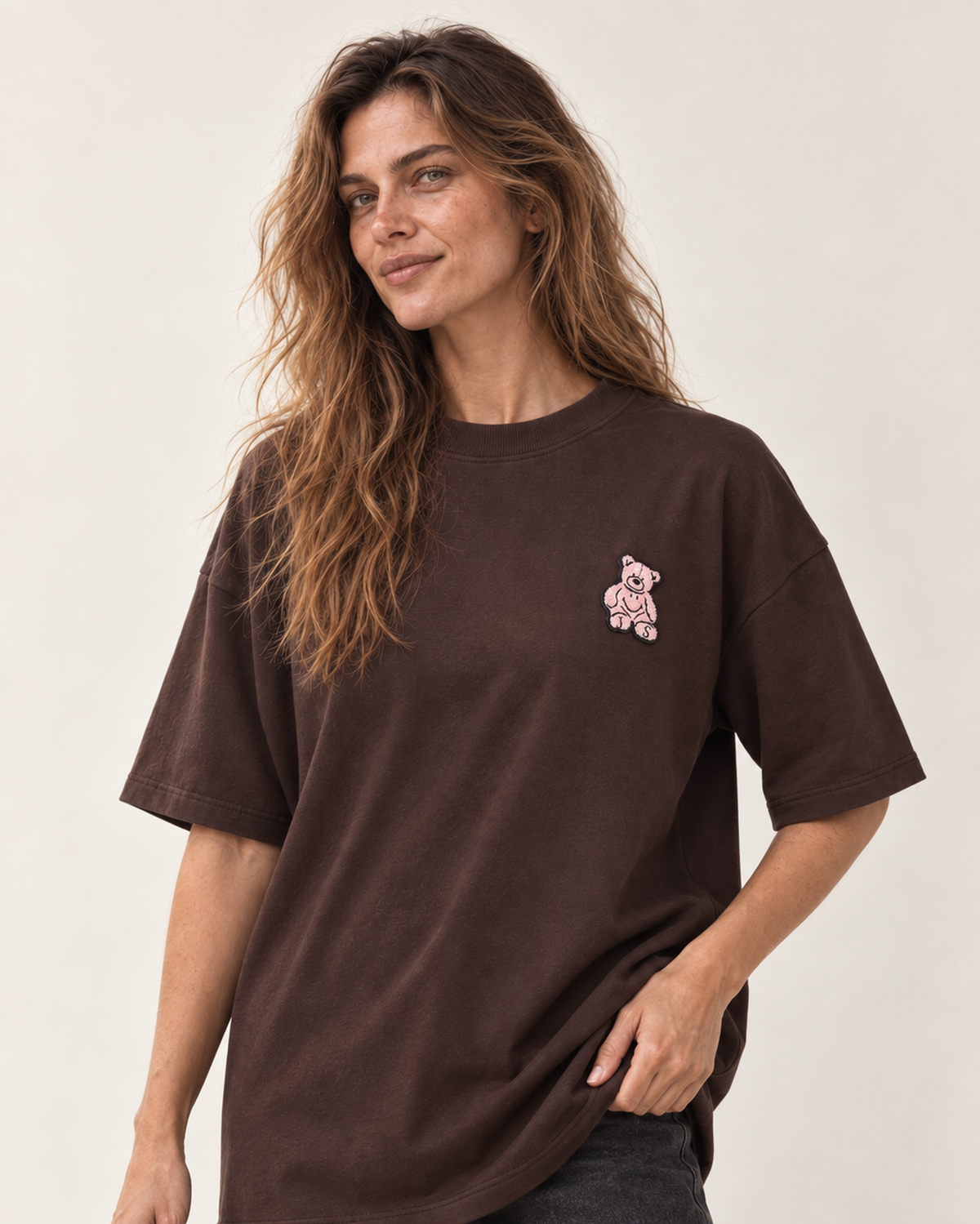BROWN BEAR PATCH TEE