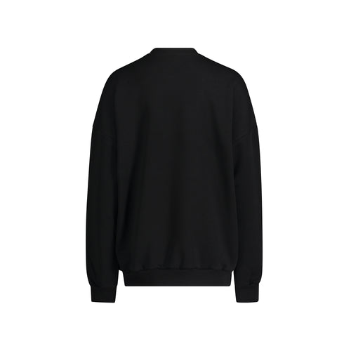 BLACK EMBROIDERY BEAR CREW