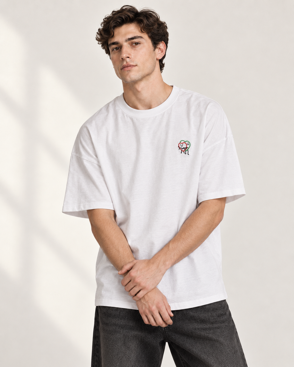 WHITE HEART T-SHIRT