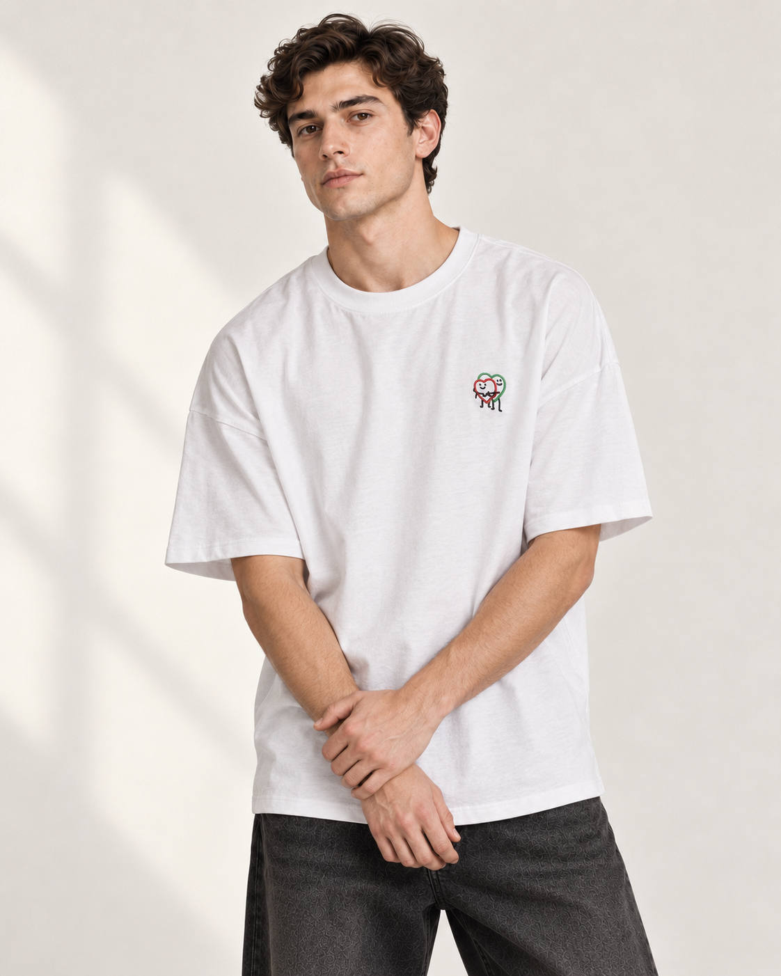 WHITE HEART T-SHIRT