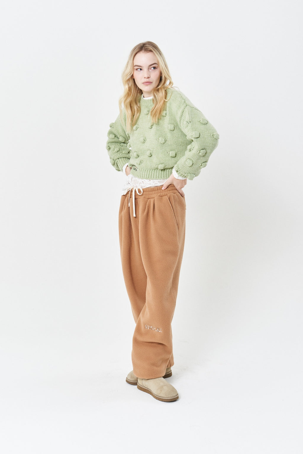 CAMEL FLEECE PANTS