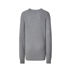 GREY  RAGLAN SMILEY SWEATER