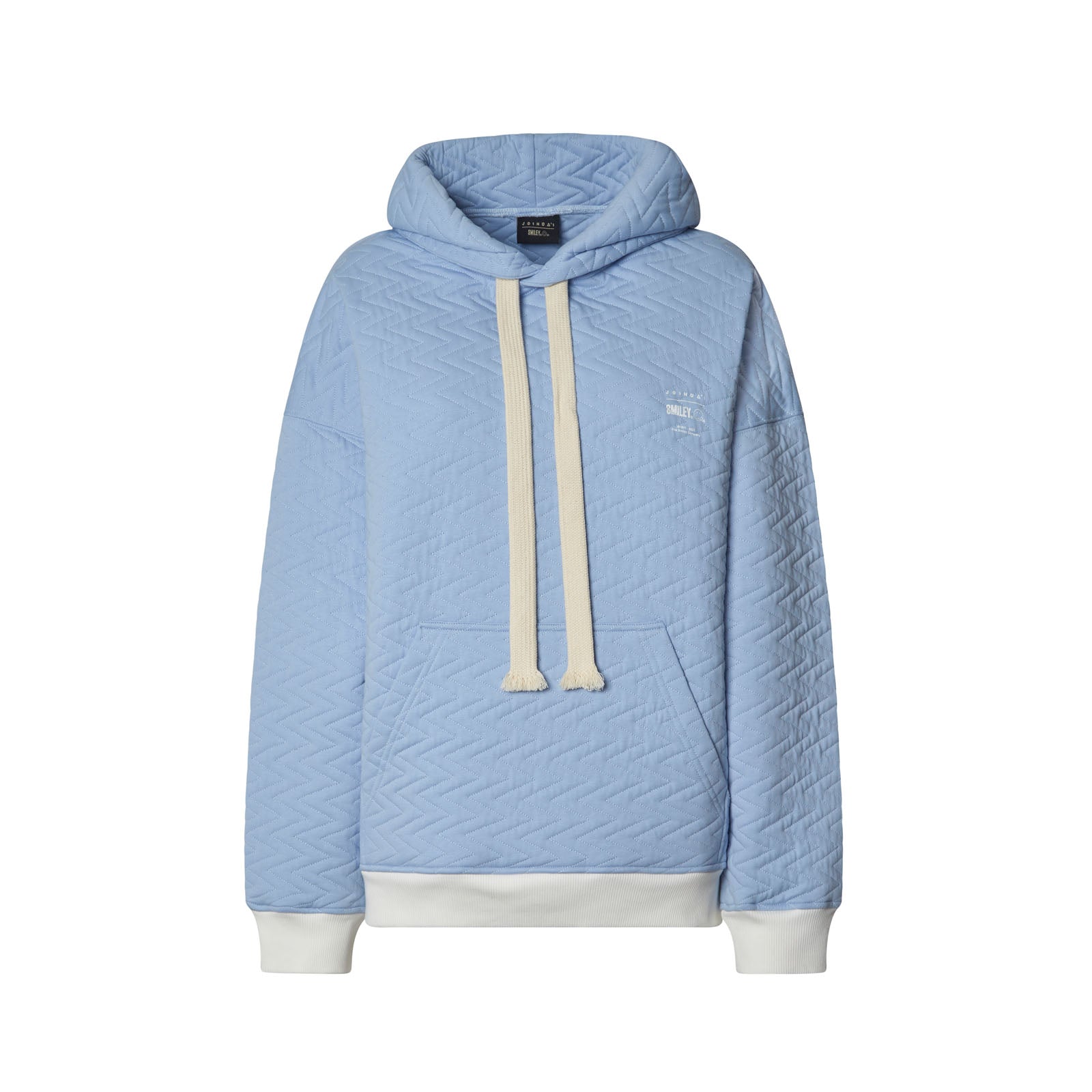 LIGHT BLUE QUILTED HOODIE