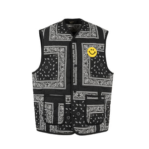BLACK BANDANA VEST