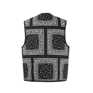 BLACK BANDANA VEST