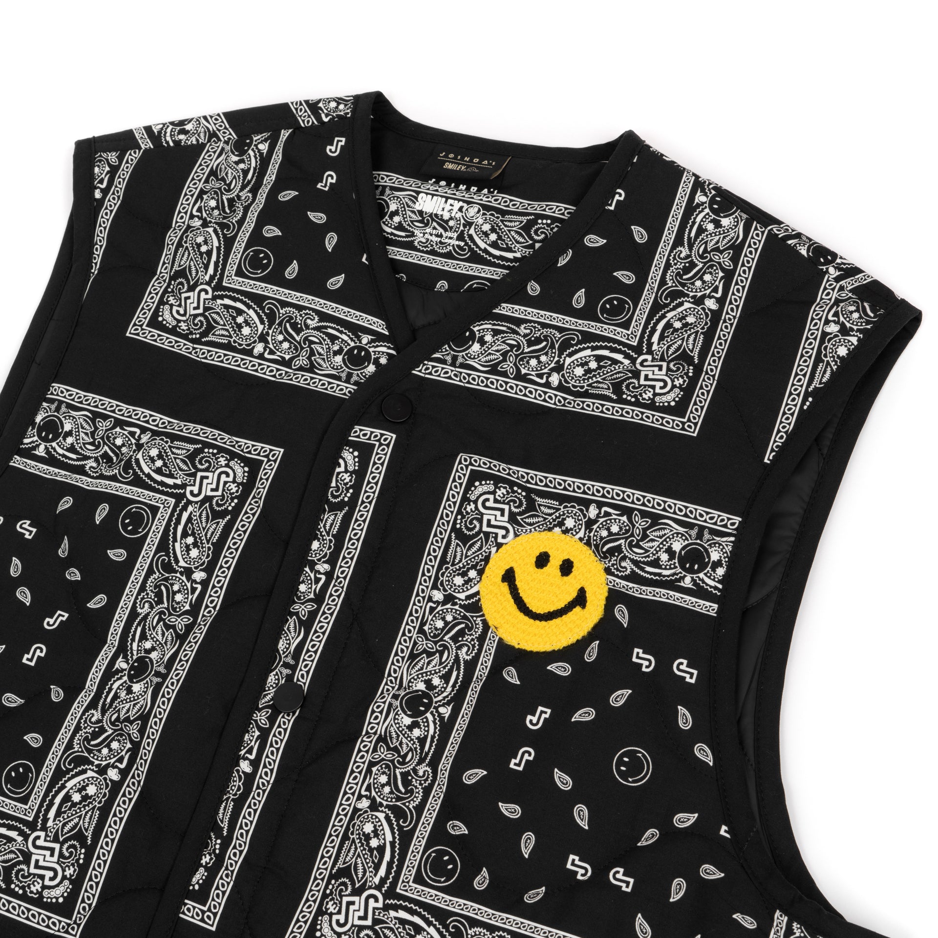 BLACK BANDANA VEST