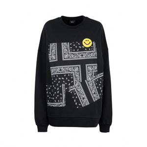BLACK BANDANA SWEATSHIRT
