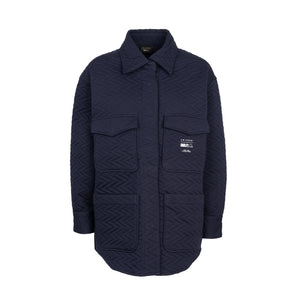 NAVY QUILTED OVERSHIRT