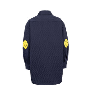 NAVY QUILTED OVERSHIRT