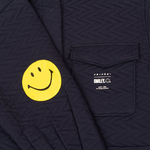 NAVY QUILTED OVERSHIRT