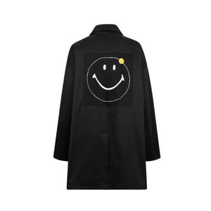 BLACK SMILEY TRENCH