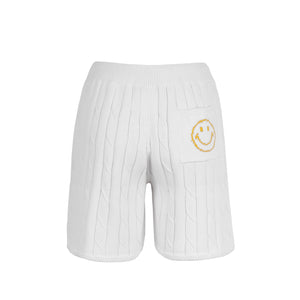 WHITE CABLE SHORTS