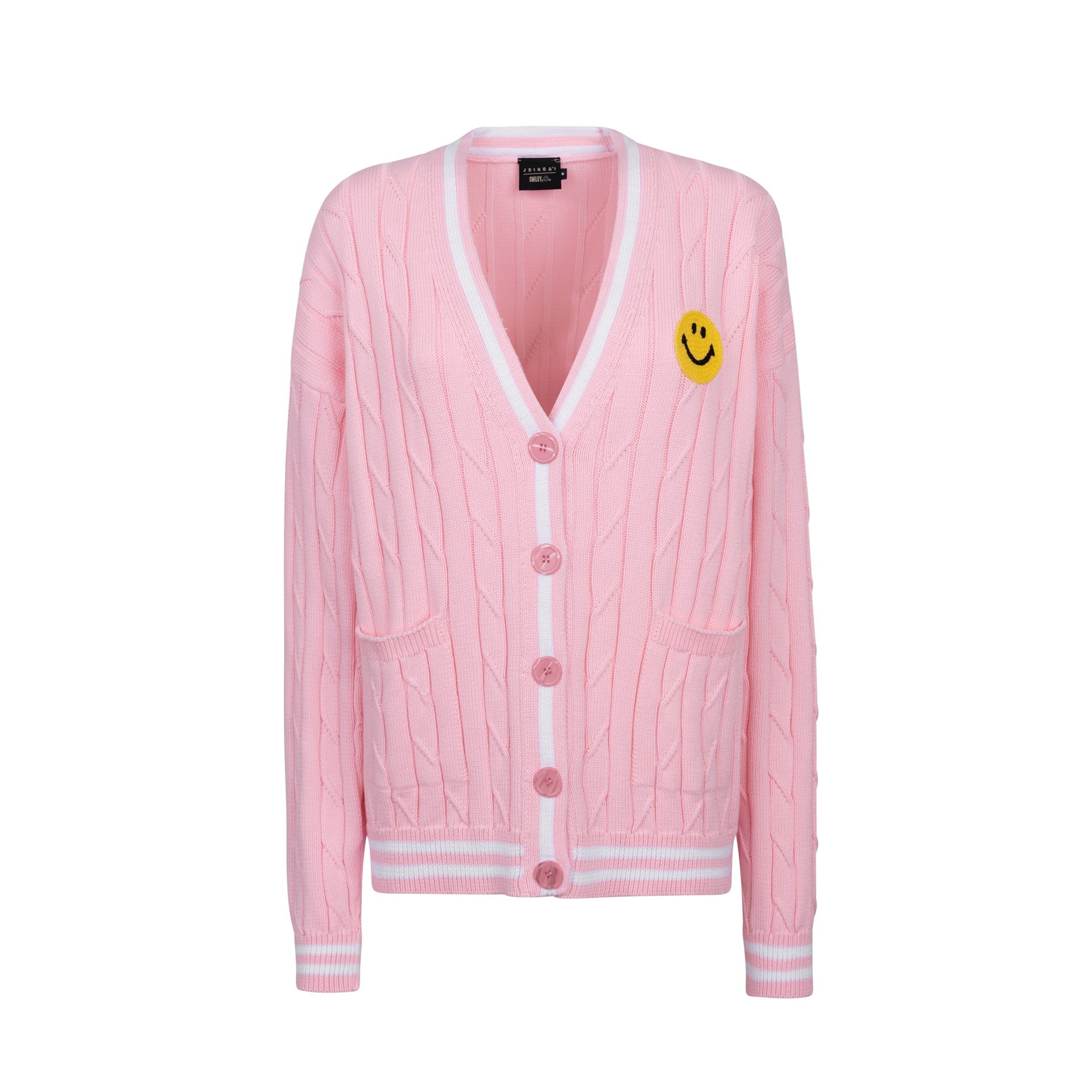 PINK CABLE CARDIGAN