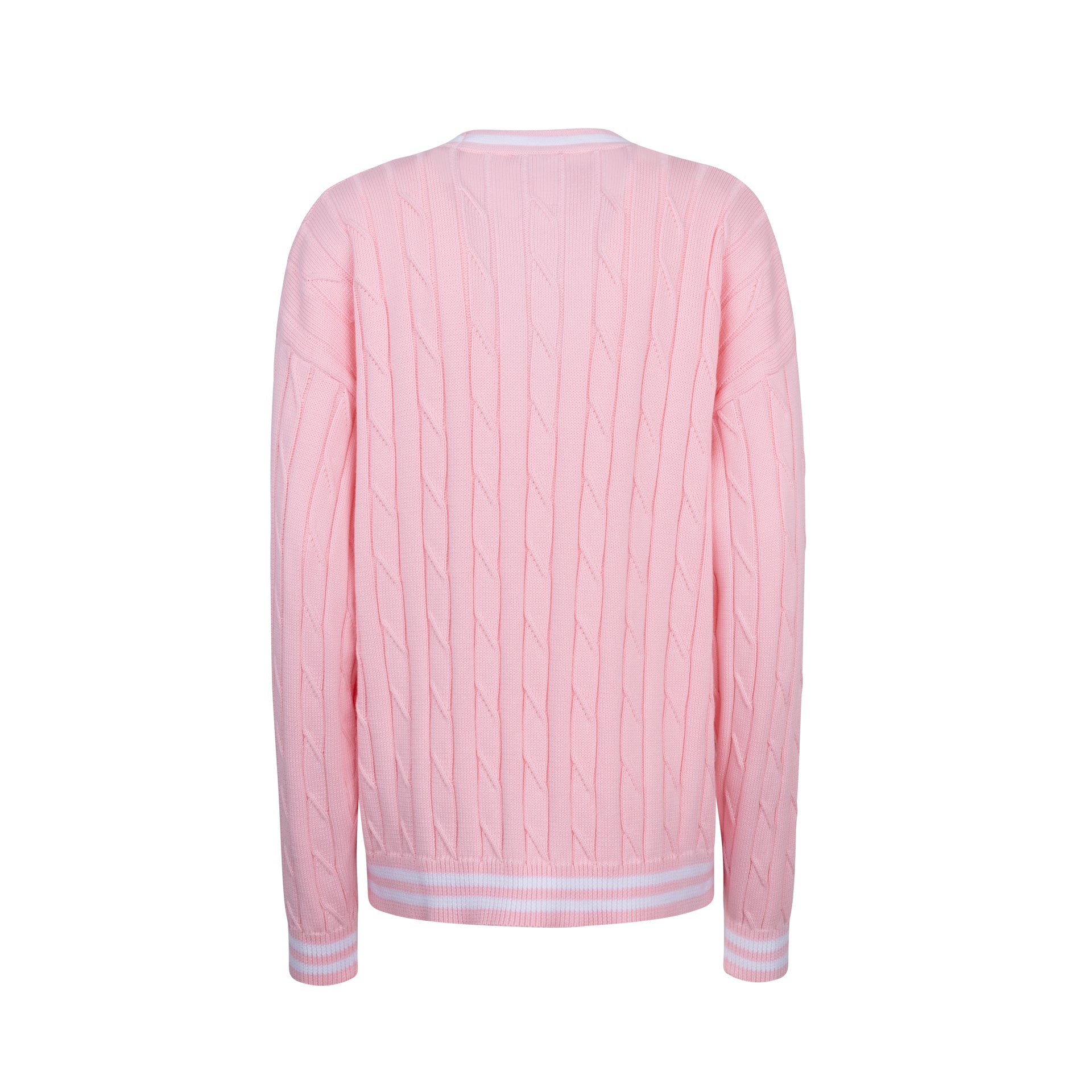 PINK CABLE CARDIGAN
