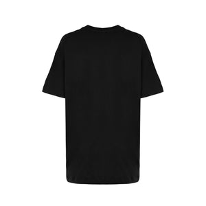 BLACK CROCHET DAISY T-SHIRT