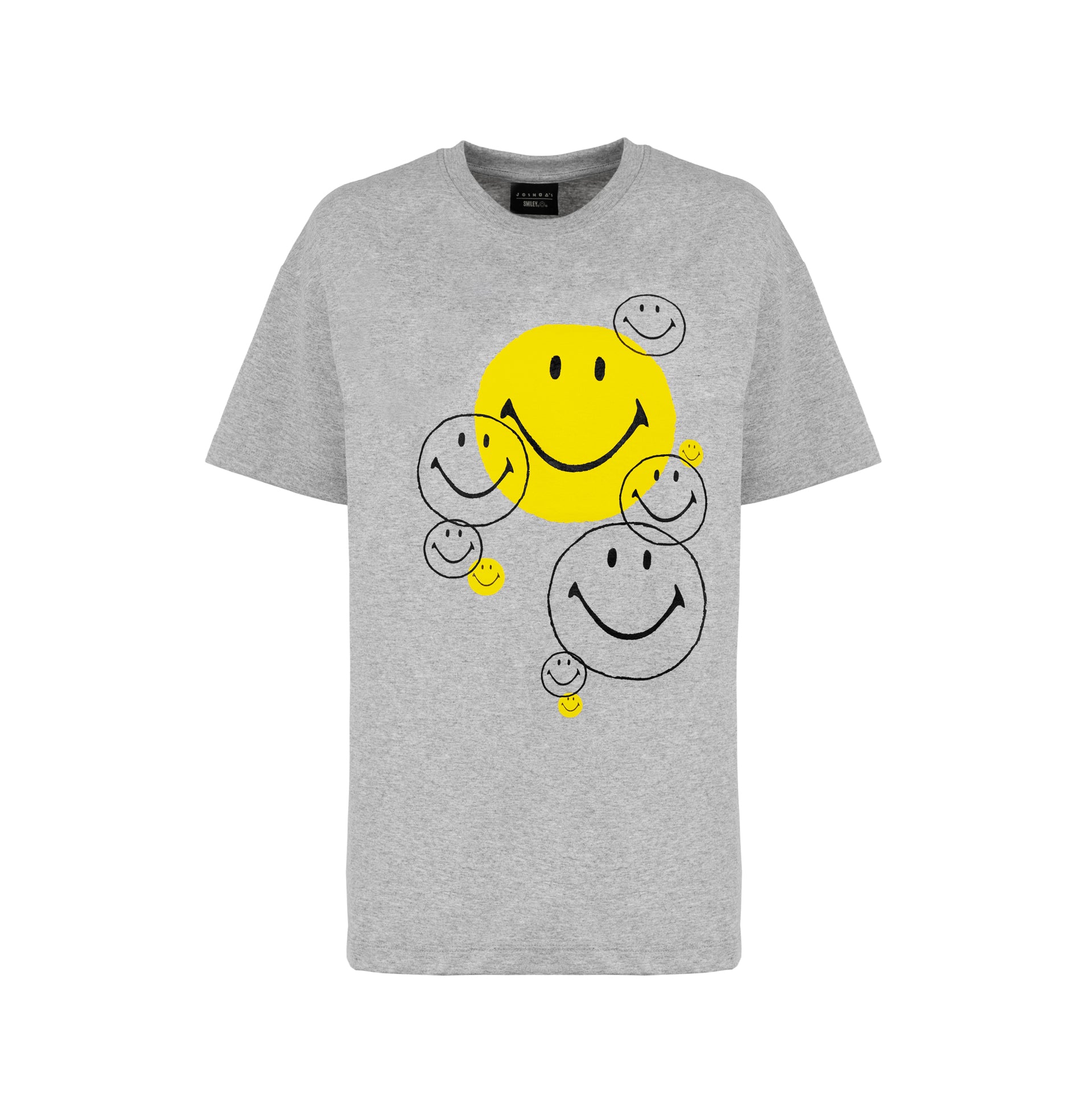 GREY MULTI SMILEY T-SHIRT
