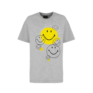 GREY MULTI SMILEY T-SHIRT