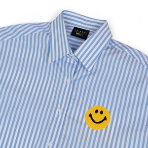 BLUE STRIPES CROCHET SHIRT